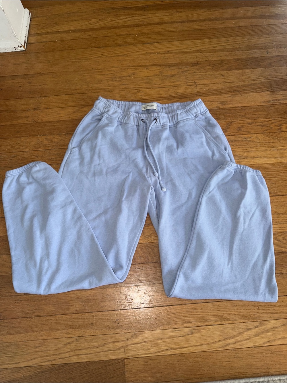 Abercrombie & Fitch Women’s Light Blue Sweatpants Soft Coll Drawstring Joggers